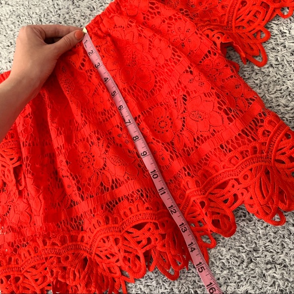 Free People Sweet Dreams Lace Crop Top Red - Picture 10 of 11